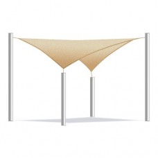 ALEKO Square 10' x 10' Sun Sail Shade Net UV Block Fabric Patio Outdoor Canopy Sun Shelter   564986193